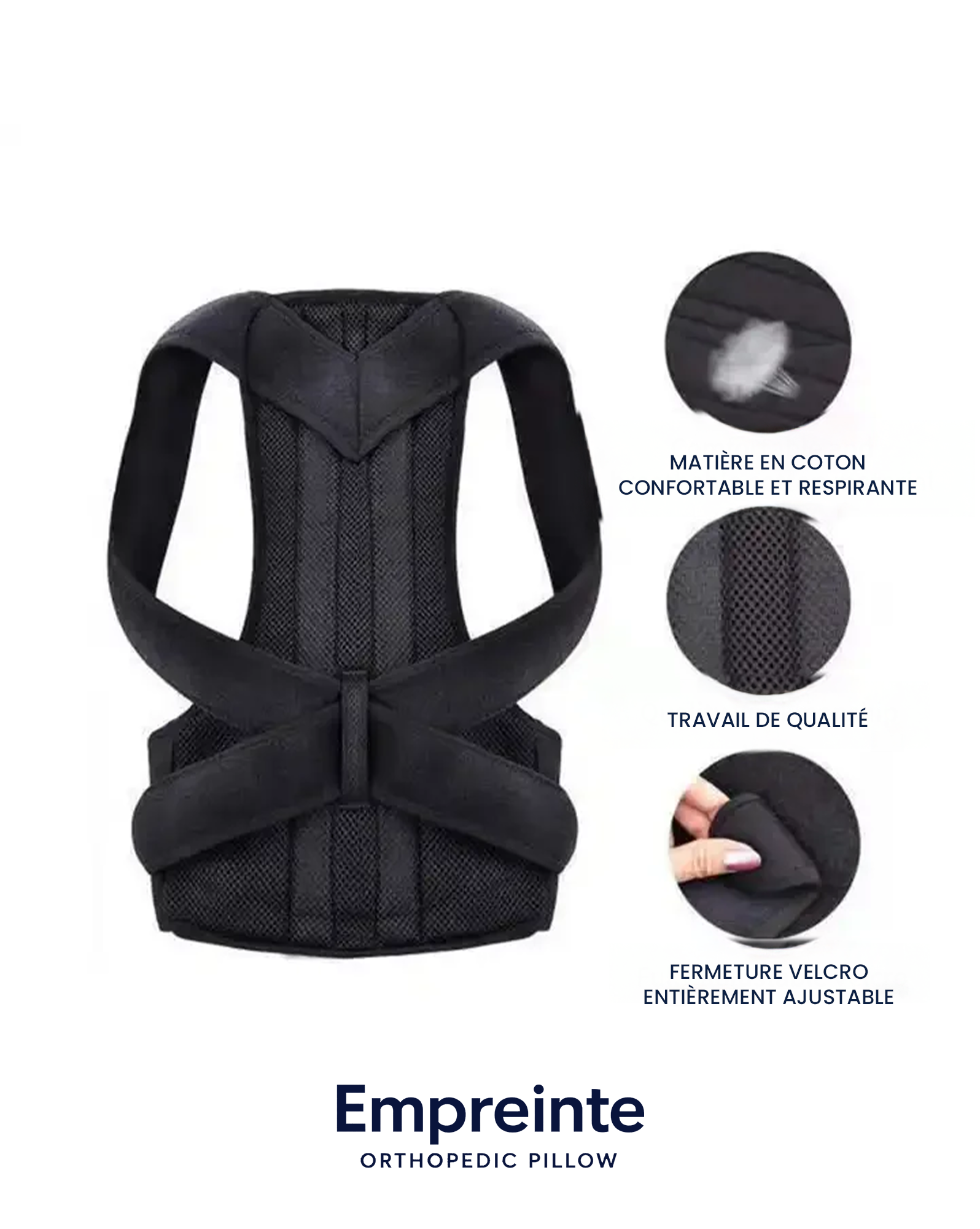 Correcteur de Posture Dos & Épaules – Ceinture de Soutien Ergonomique