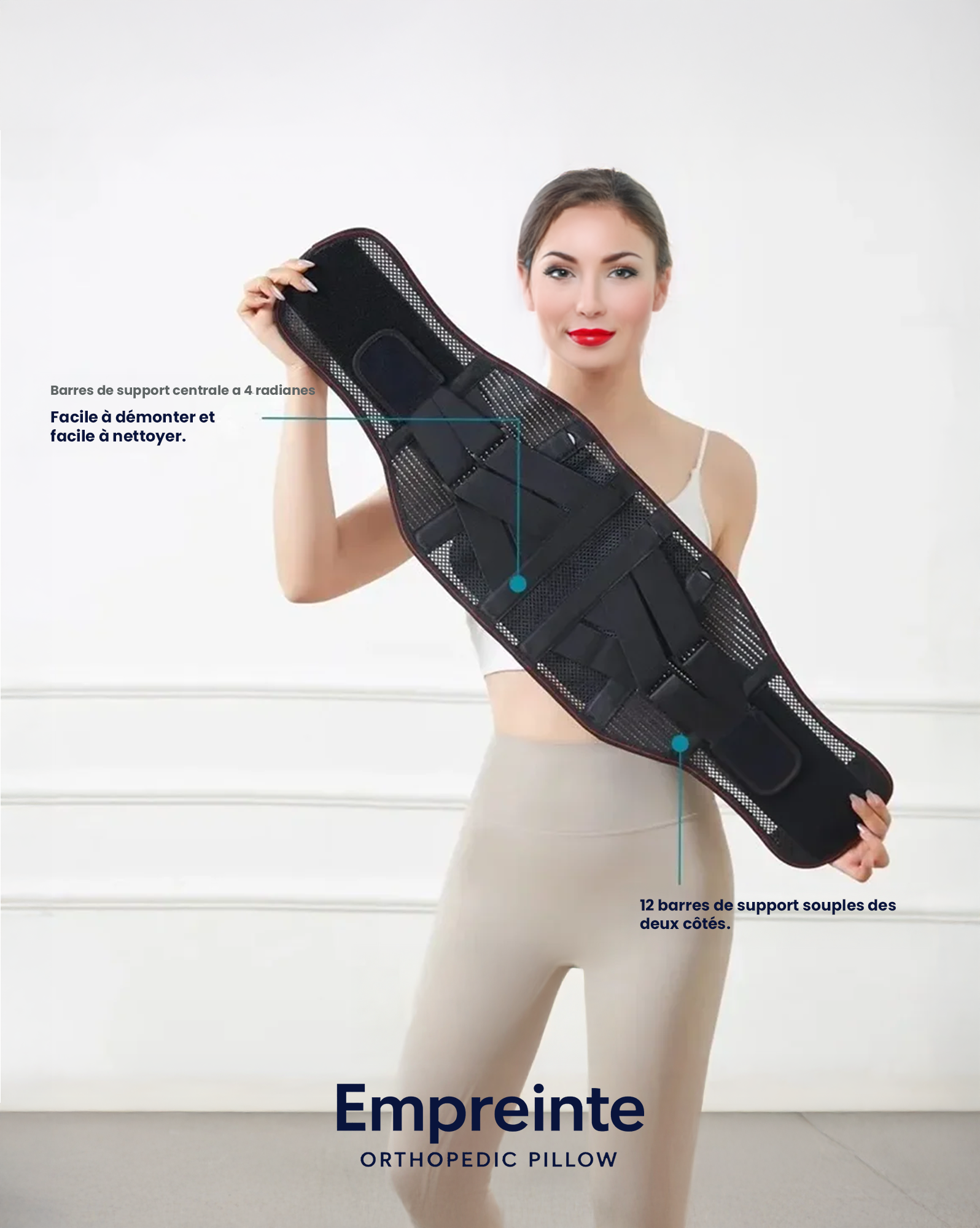 Ceinture Lombaire Chauffante Auto-Chauffante – Magnétothérapie & Tourmaline