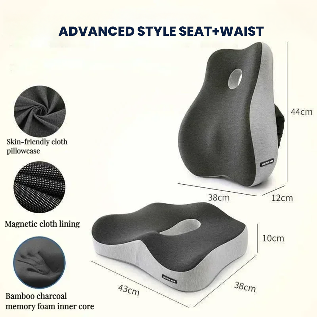 Coussin de siège ergonomique – Mousse mémoire de forme orthopédique