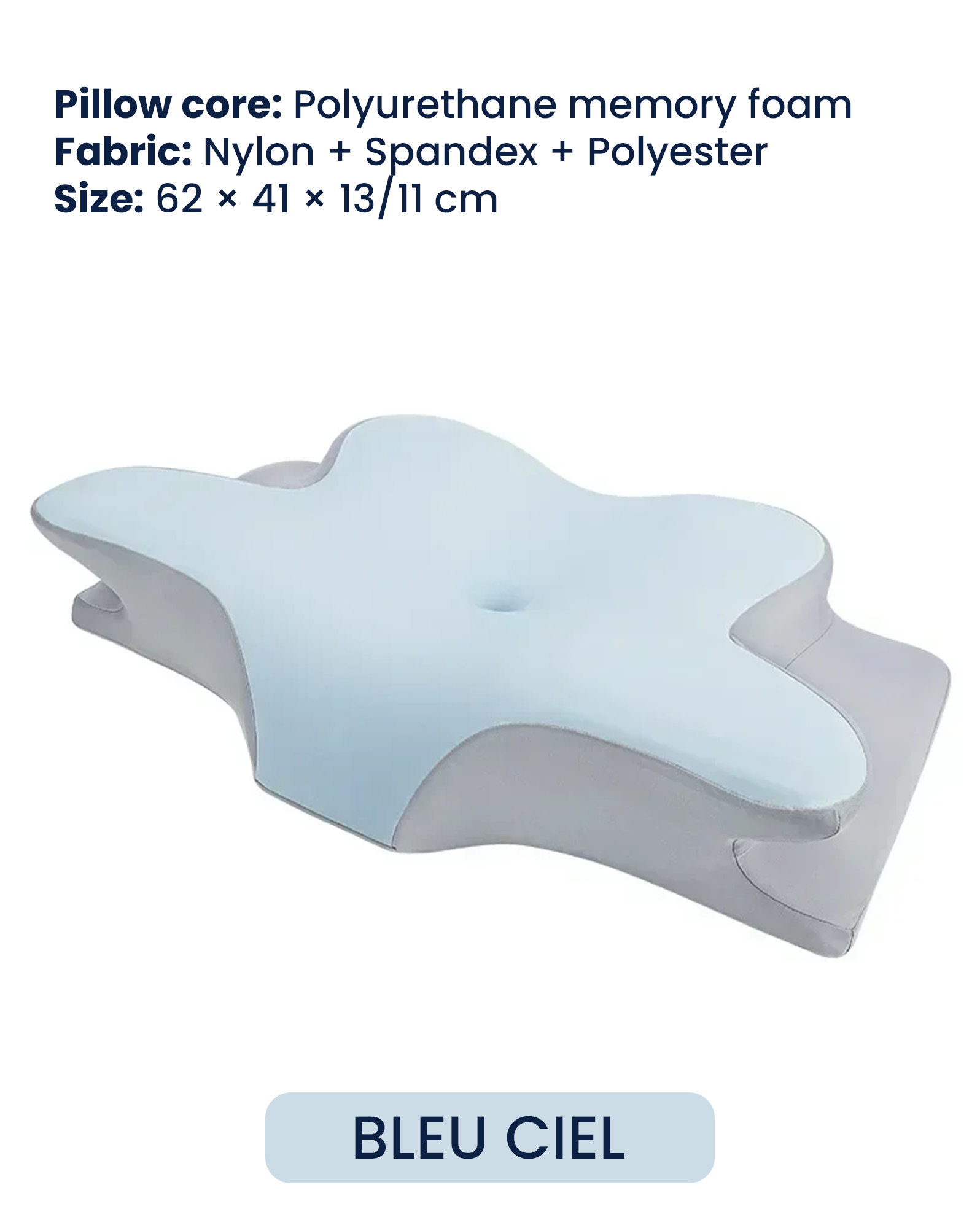Oreiller cervical papillon – Mousse mémoire de forme orthopédique