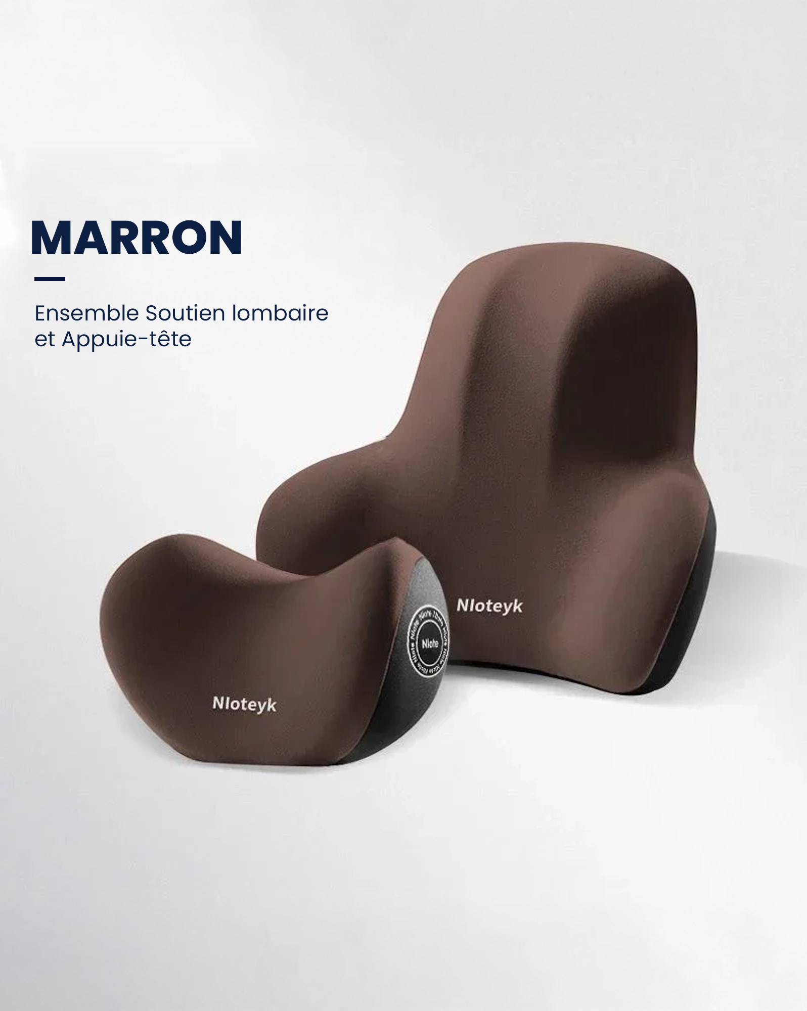 Coussin Cervical & Lombaire Voiture – Mousse à Mémoire de Forme