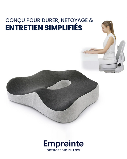 Coussin de siège ergonomique – Mousse mémoire de forme orthopédique