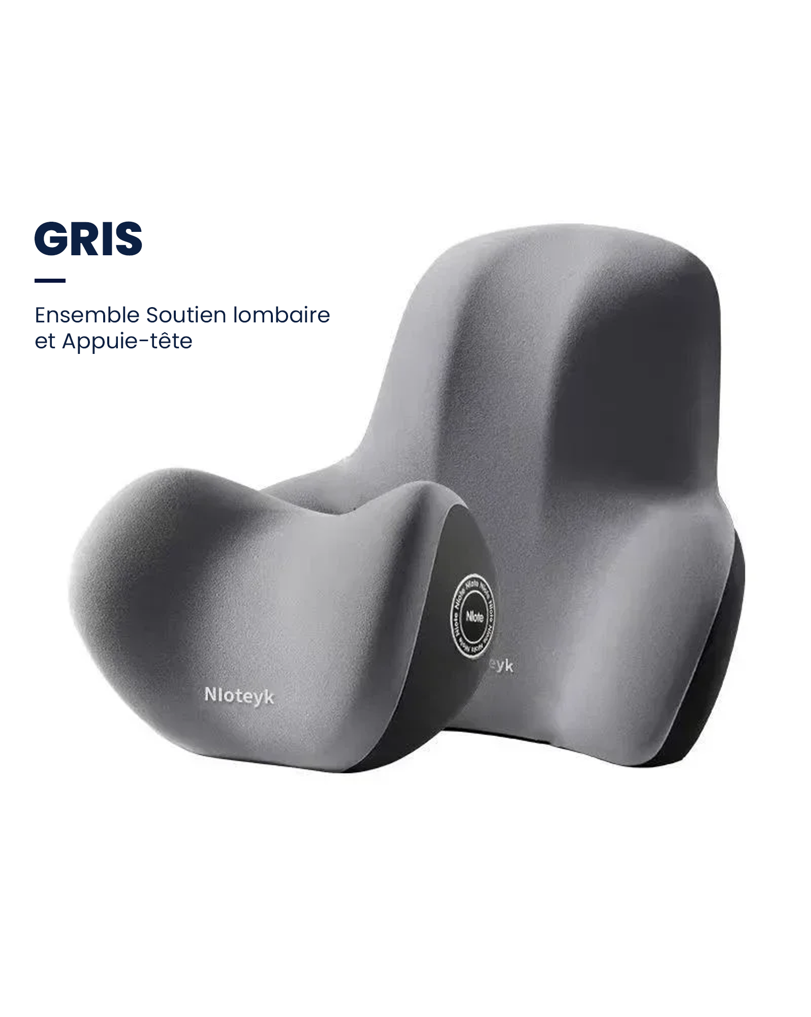 Coussin Cervical & Lombaire Voiture – Mousse à Mémoire de Forme