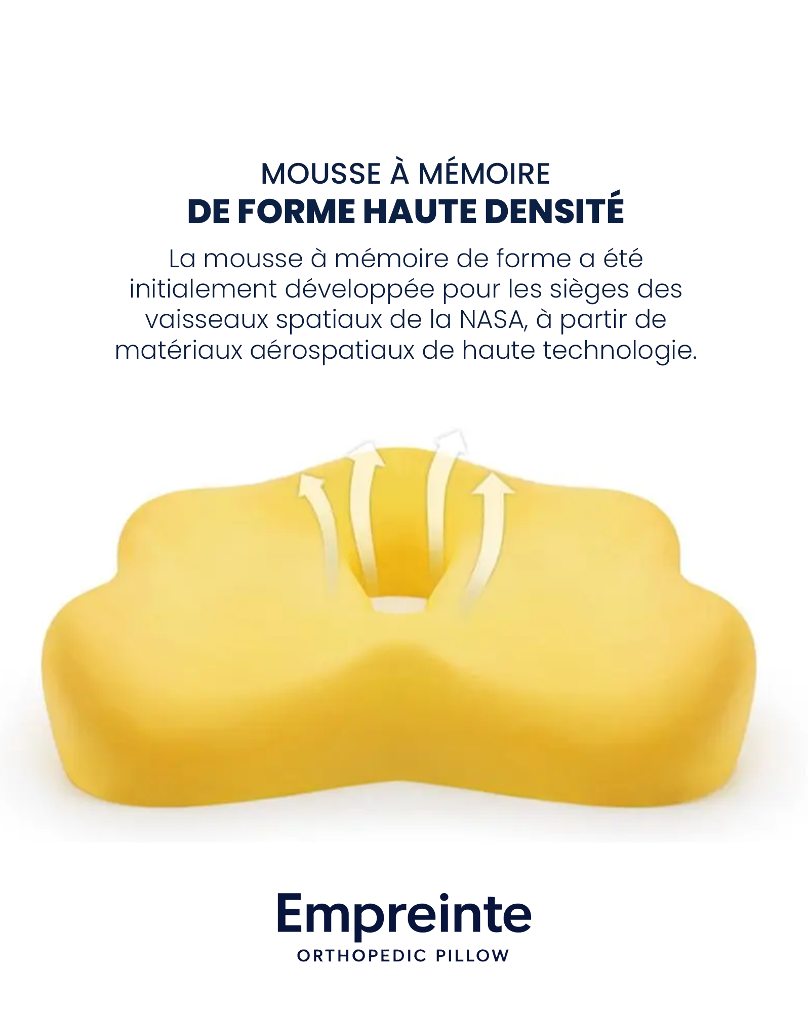 Coussin de siège ergonomique – Mousse mémoire de forme orthopédique