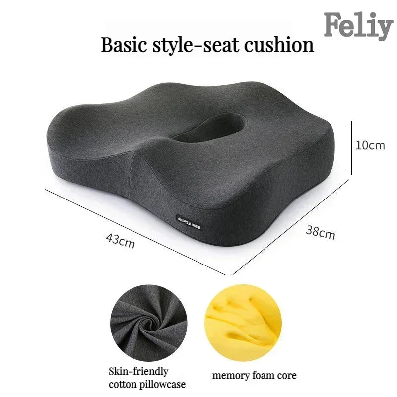 Coussin de siège ergonomique – Mousse mémoire de forme orthopédique