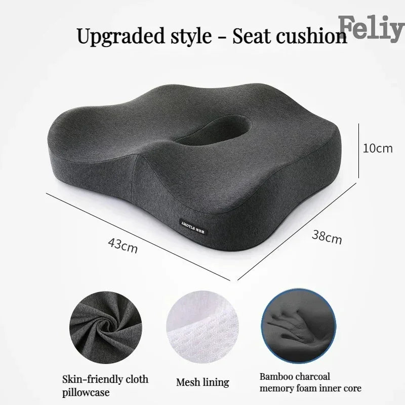 Coussin de siège ergonomique – Mousse mémoire de forme orthopédique